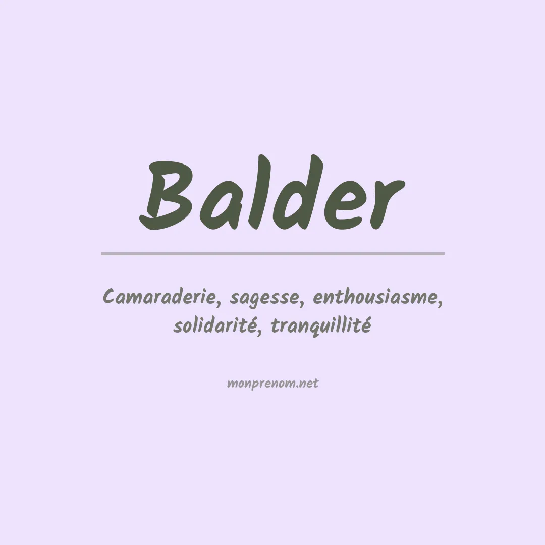 Prénom Balder