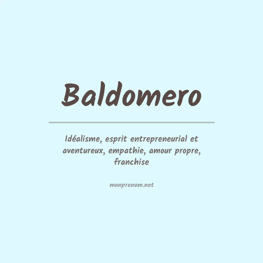 Signification du prénom Baldomero