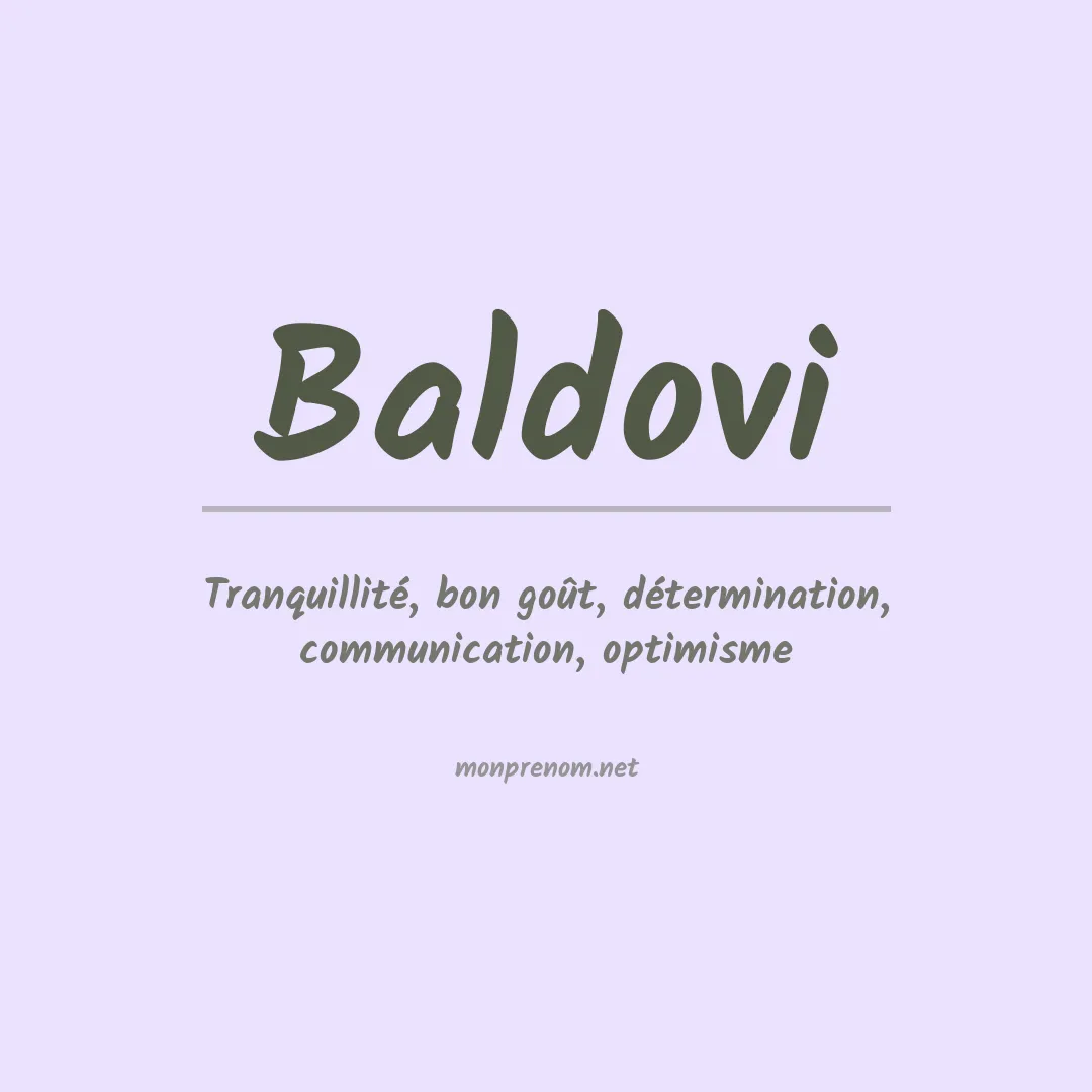 Signification du prénom Baldovi