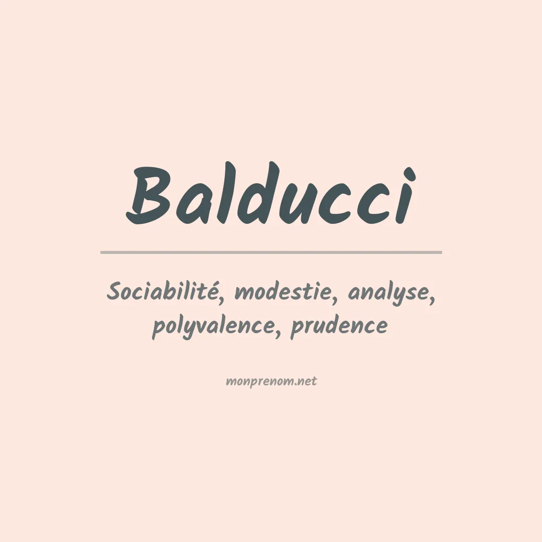 Prénom Balducci