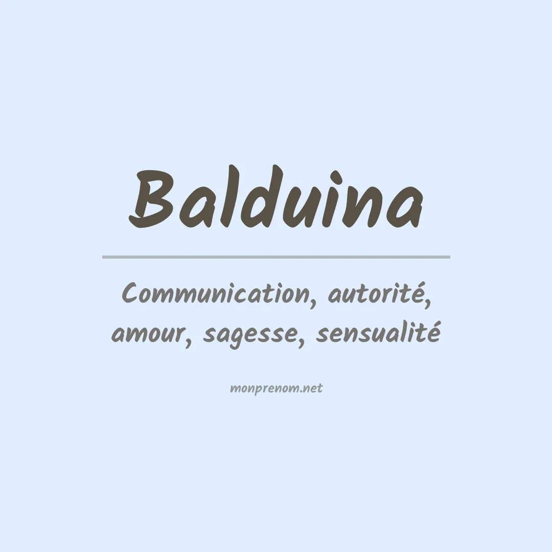Prénom Balduina