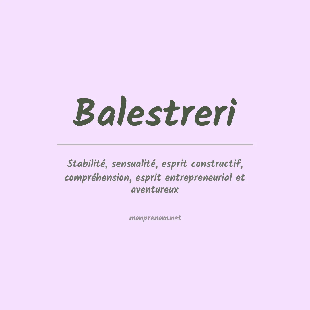 Prénom Balestreri