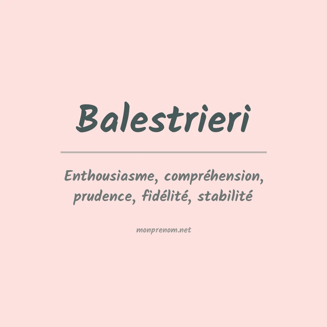Prénom Balestrieri