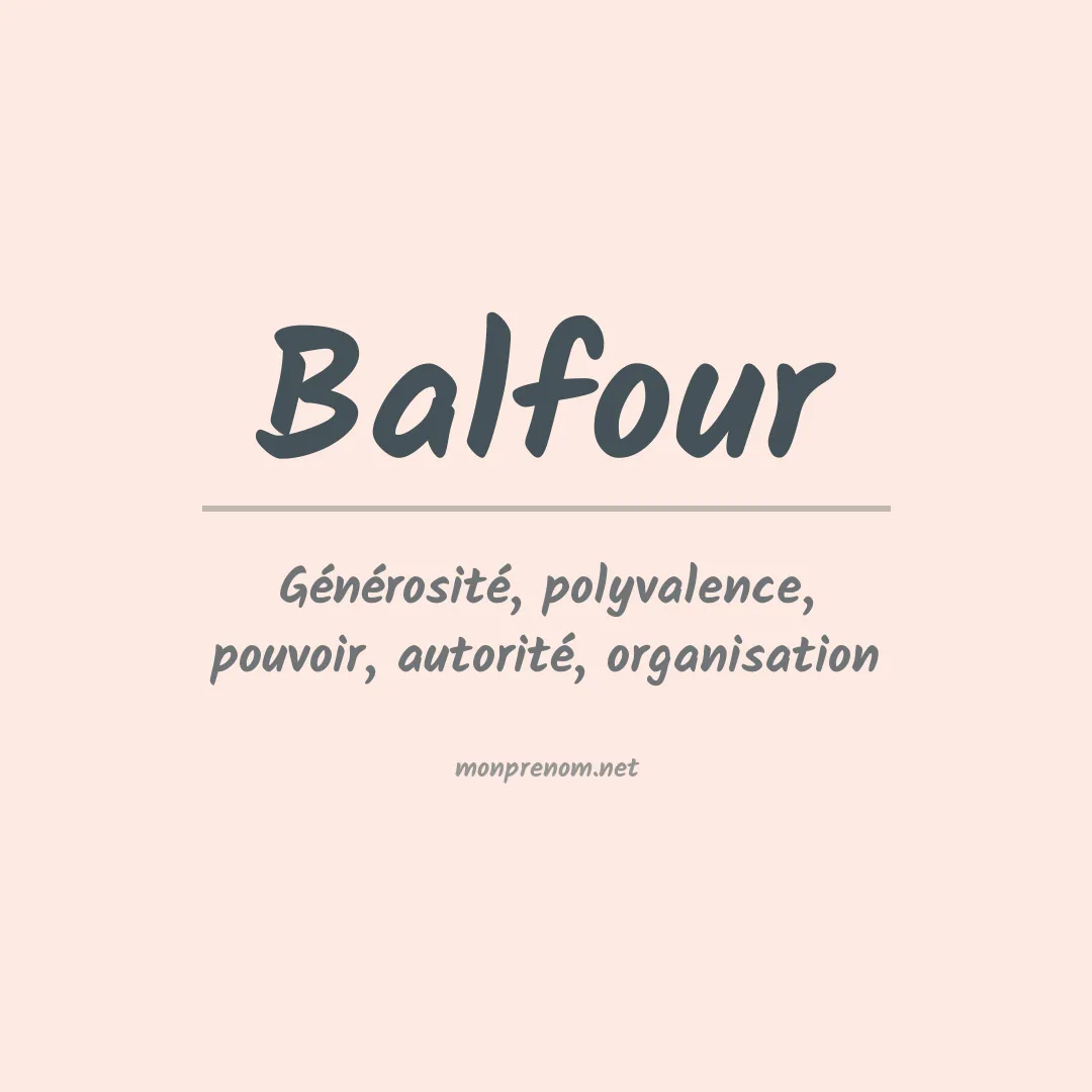 Prénom Balfour