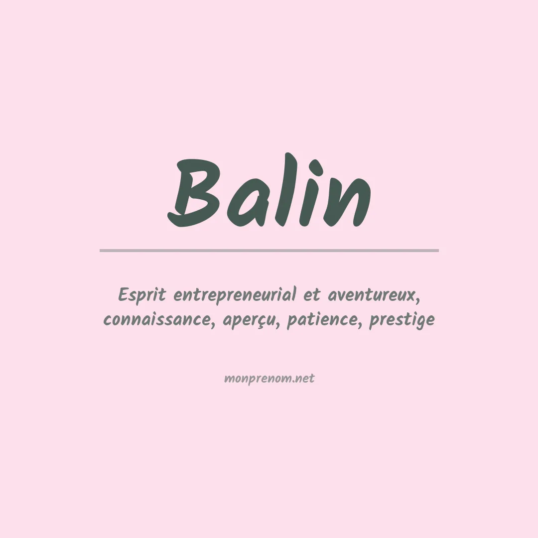 Prénom Balin