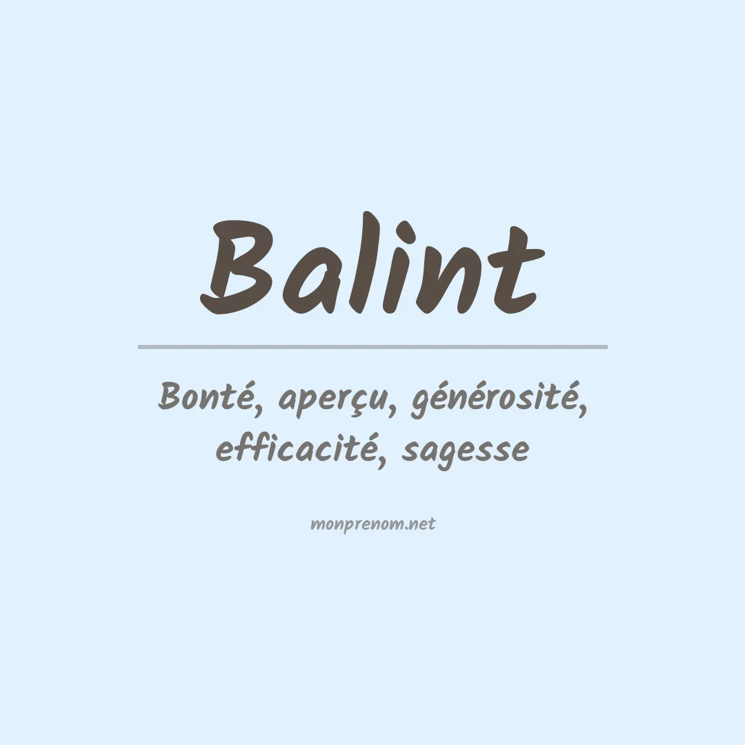 Prénom Balint