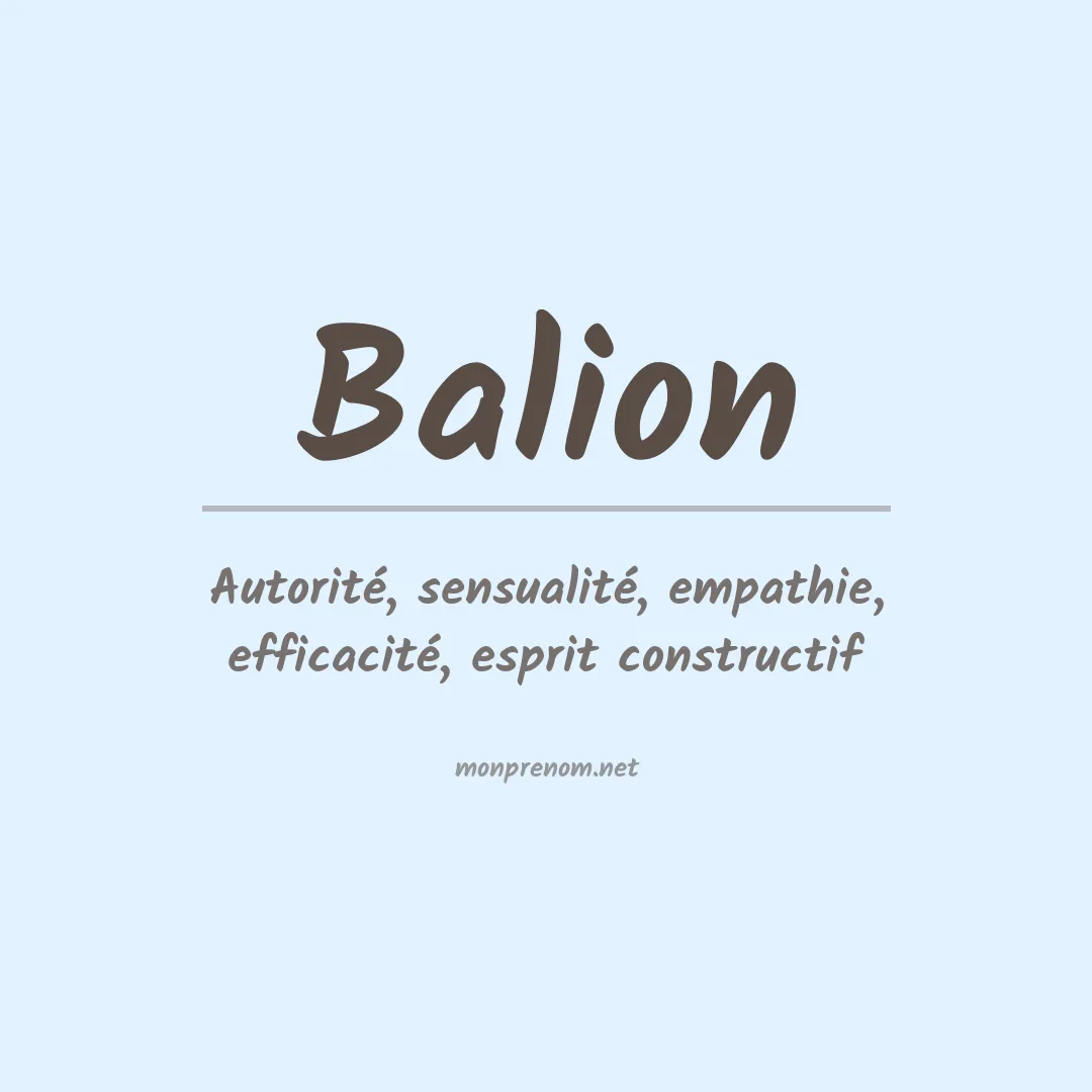 Prénom Balion