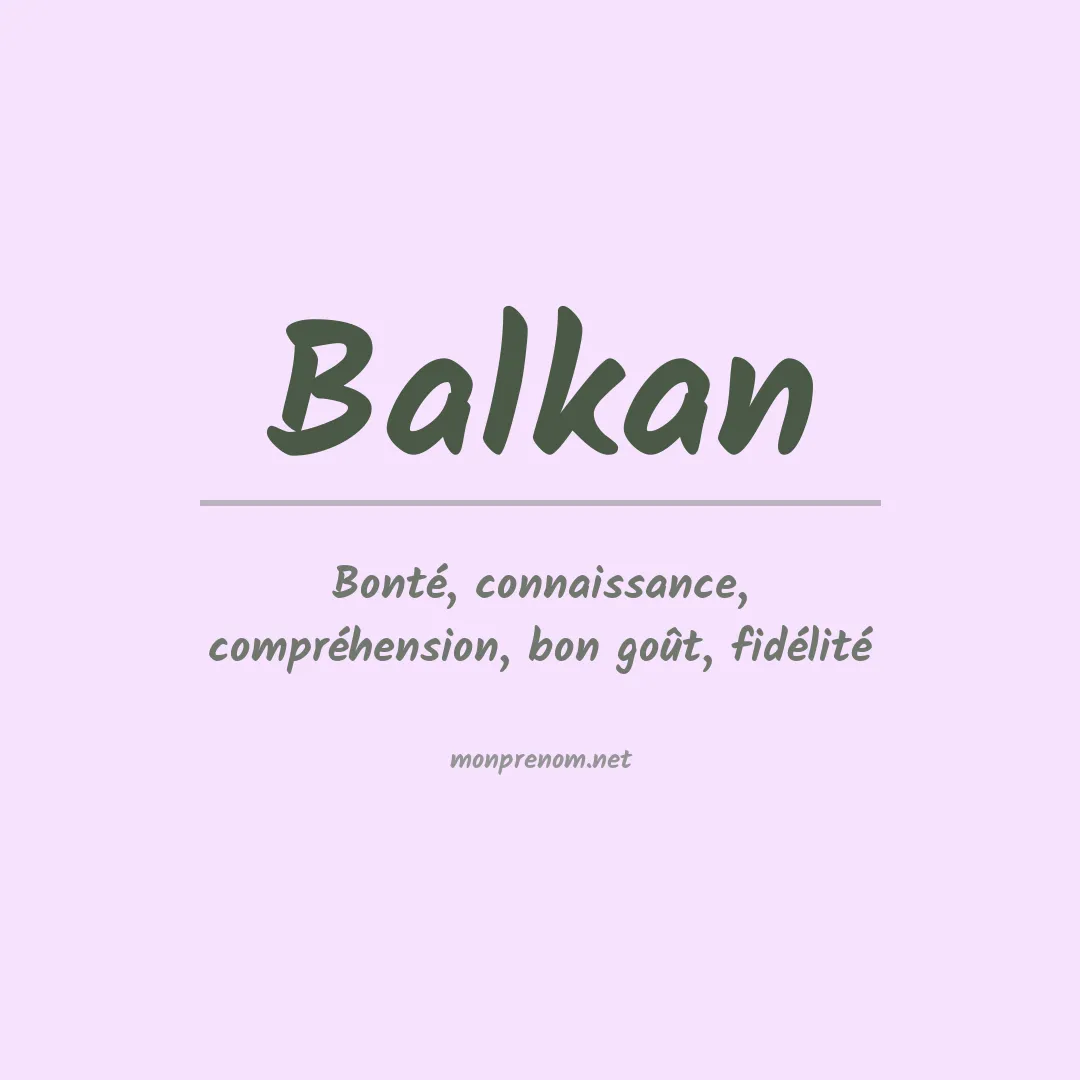 Prénom Balkan