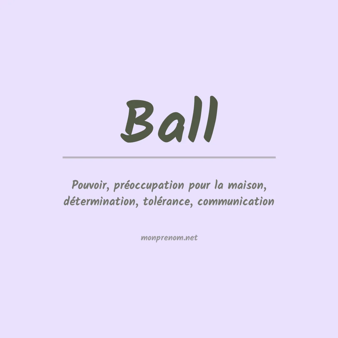 Prénom Ball