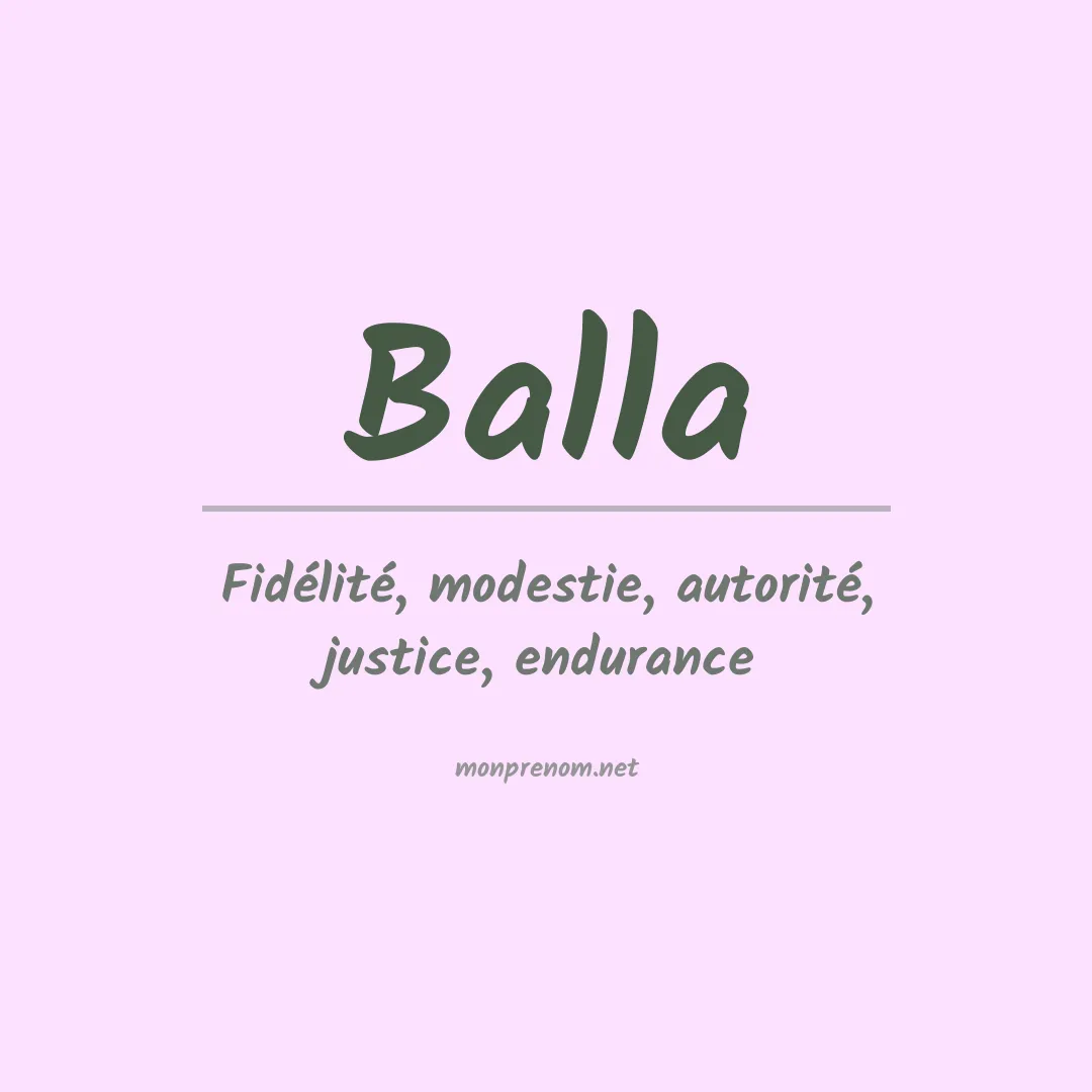 Prénom Balla