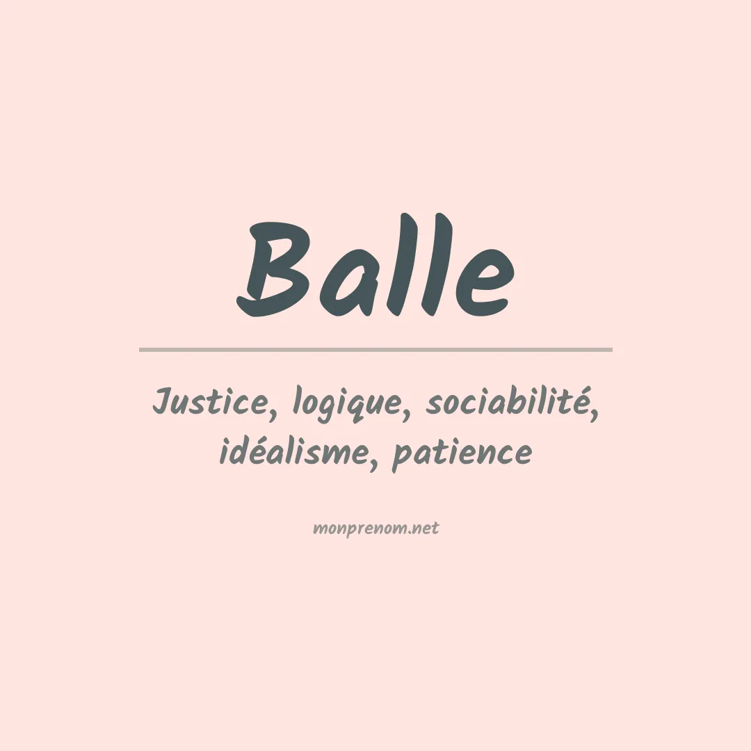 Prénom Balle