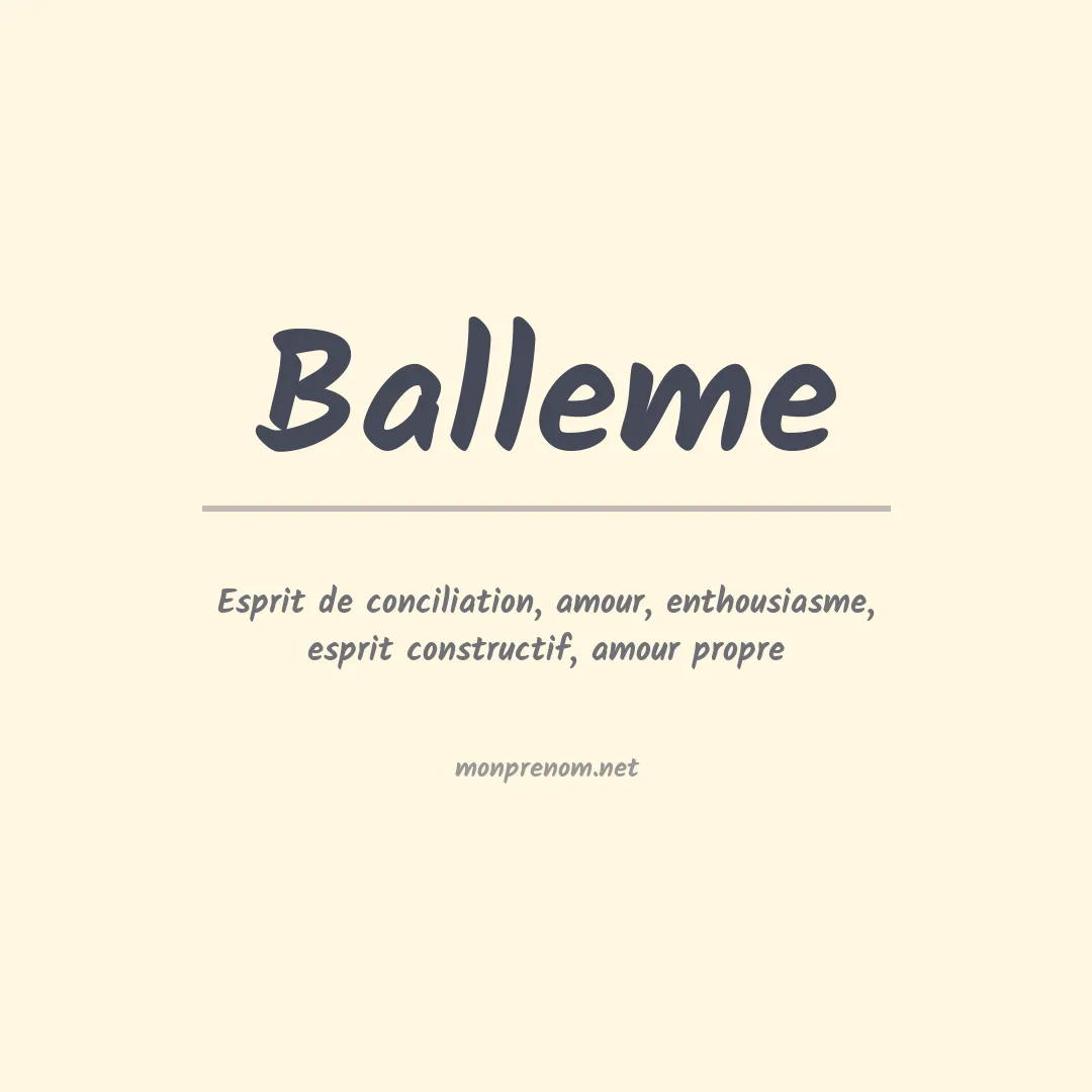 Prénom Balleme