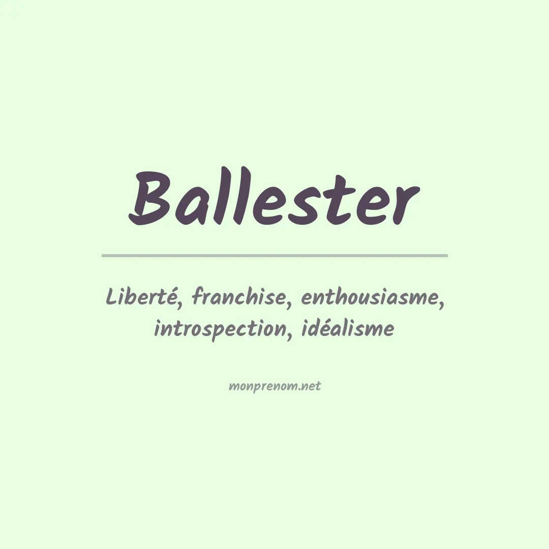 Prénom Ballester
