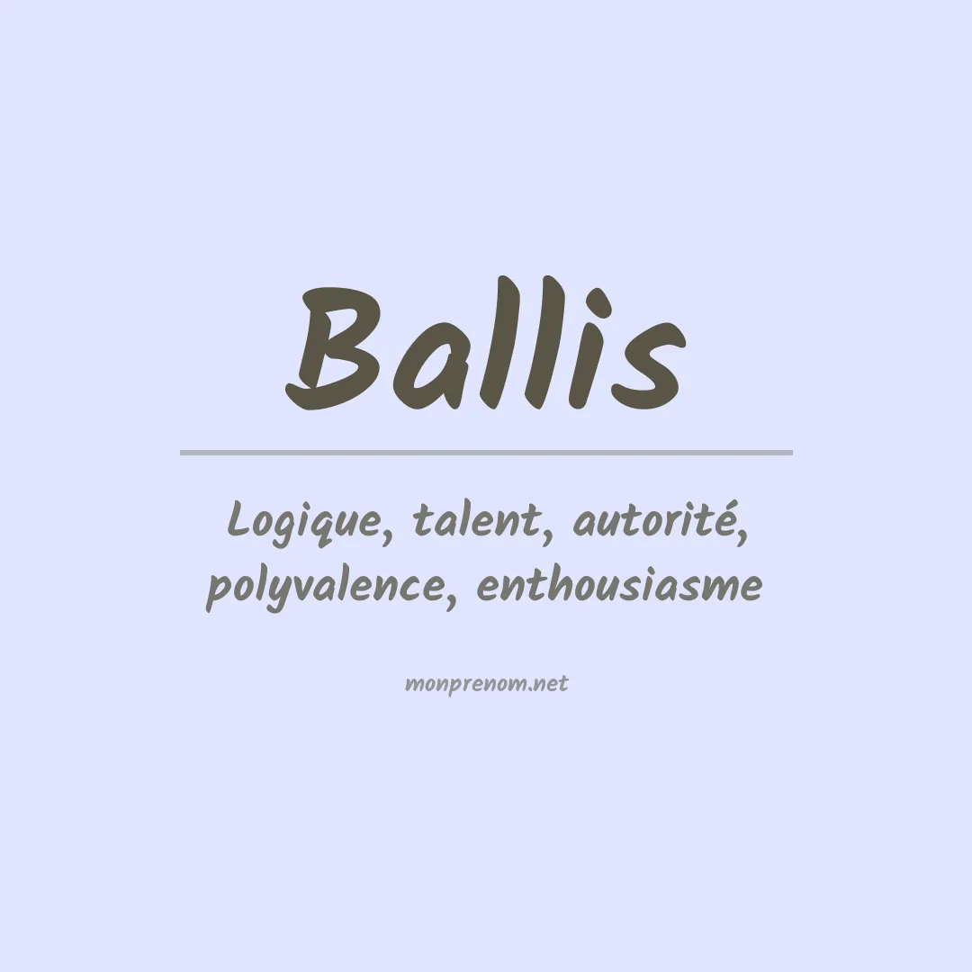 Prénom Ballis