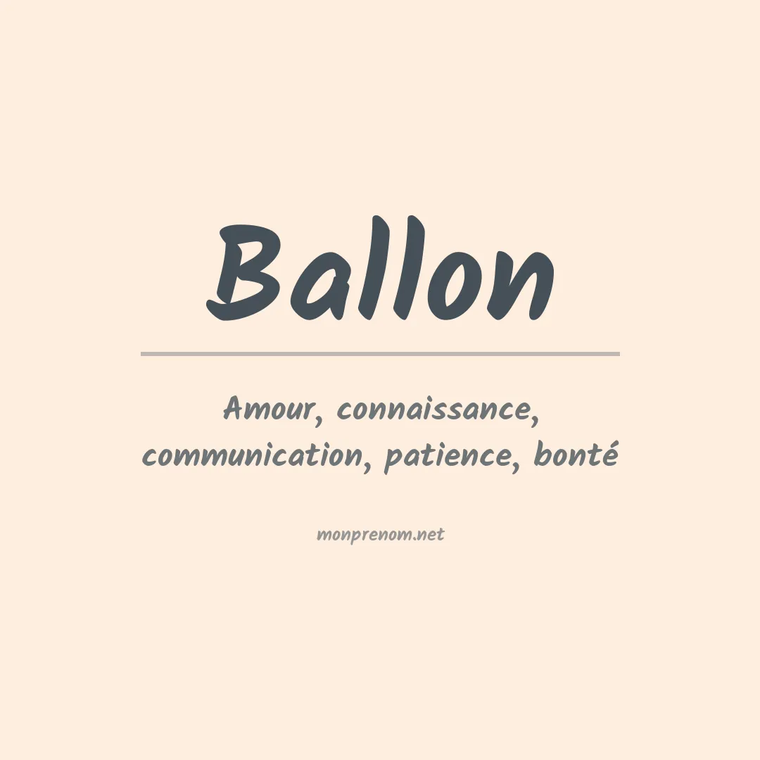 Prénom Ballon