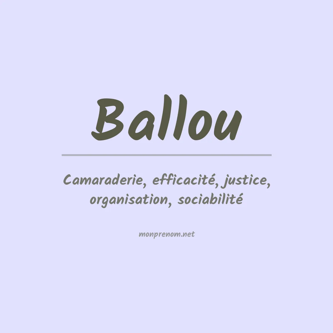 Prénom Ballou