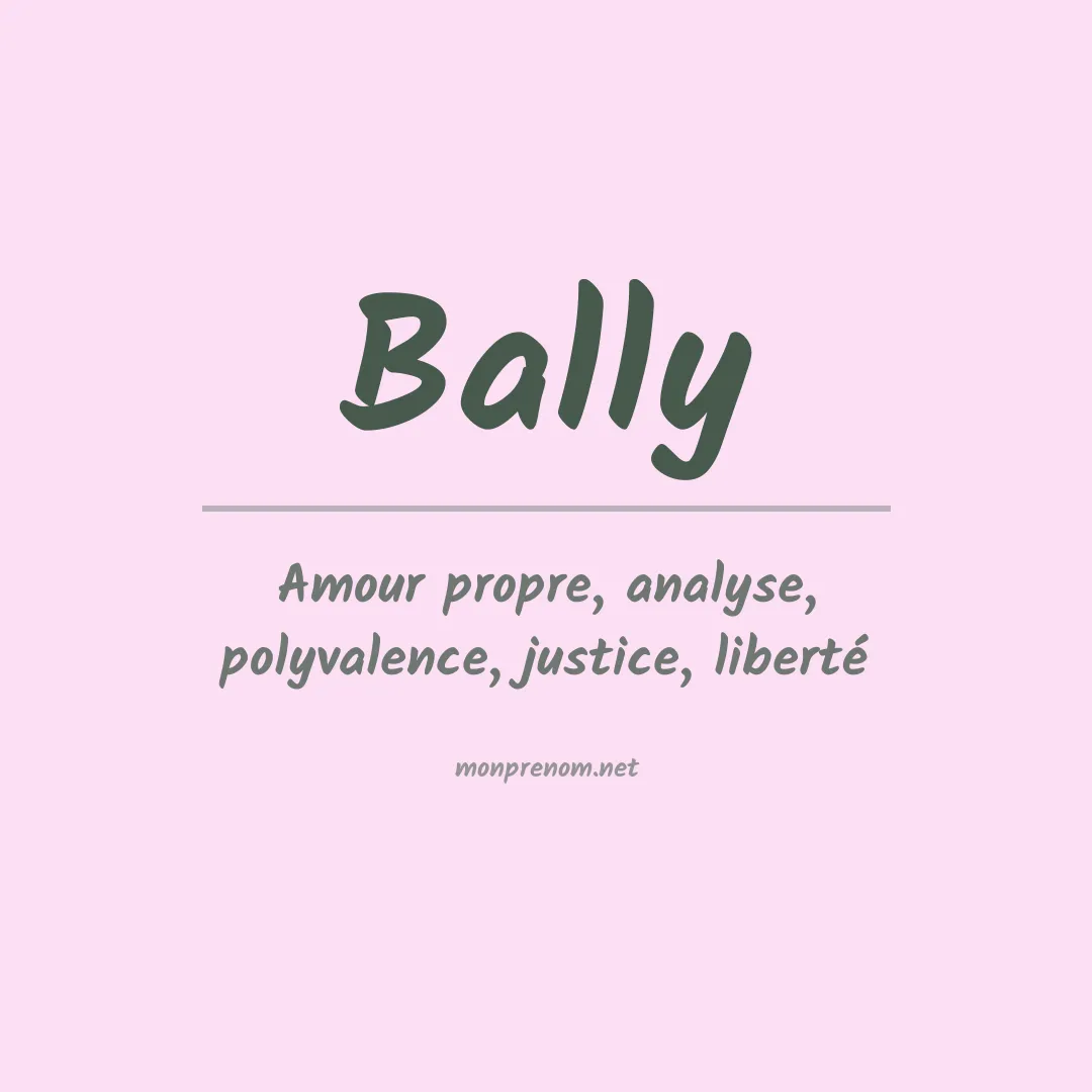 Prénom Bally