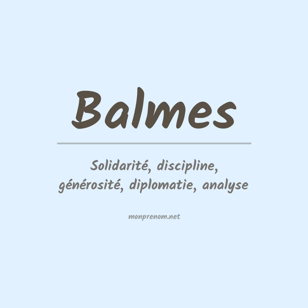 Prénom Balmes
