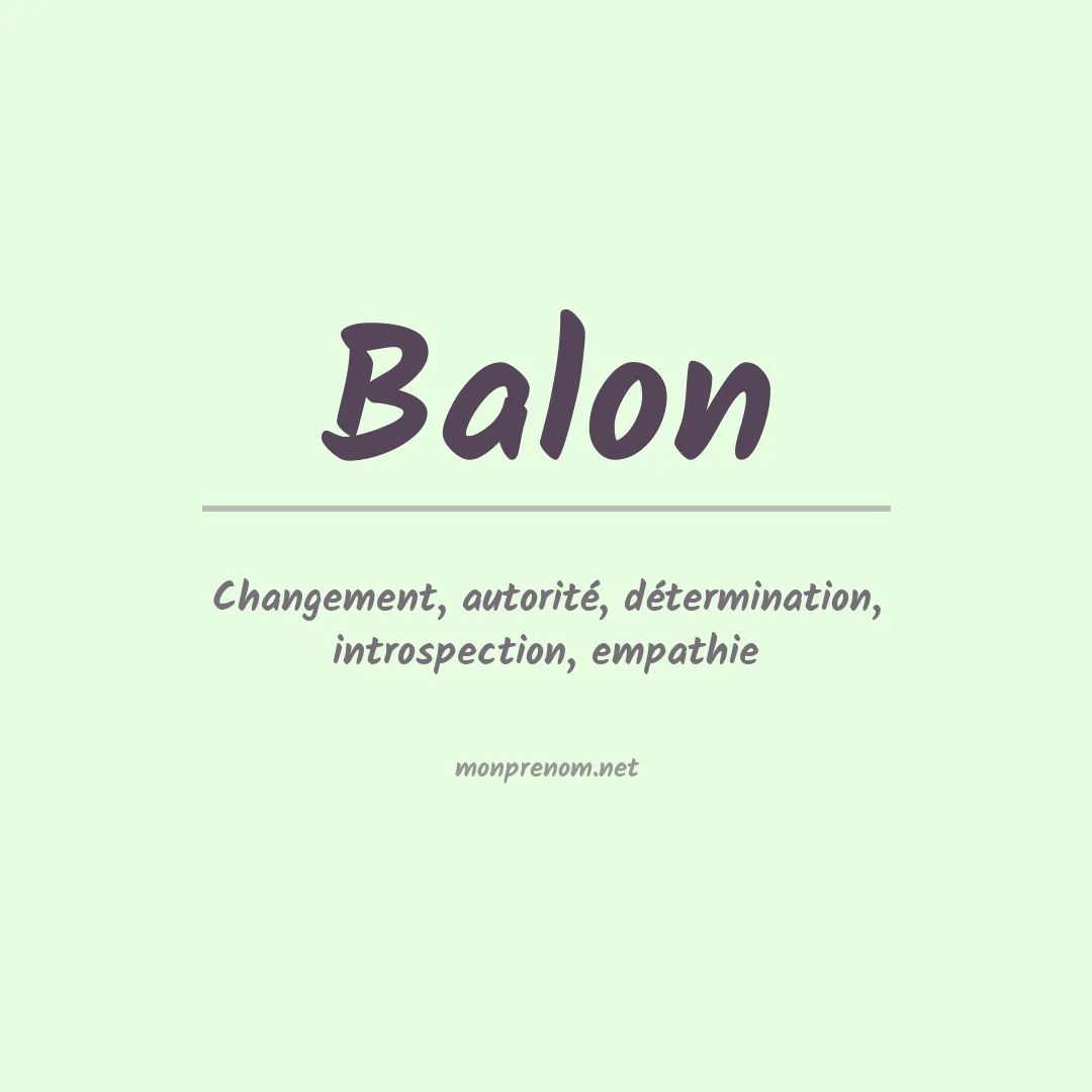 Prénom Balon