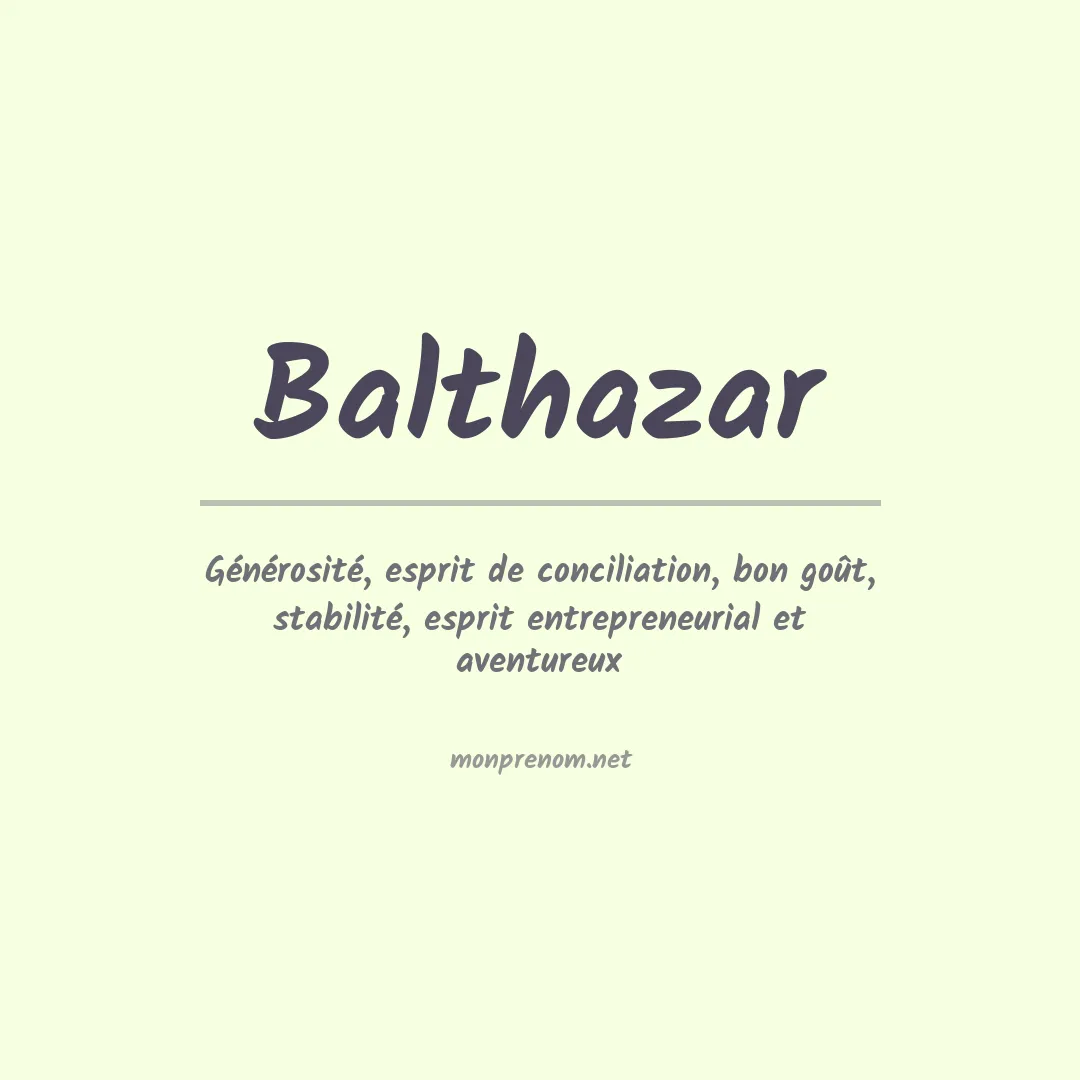 Prénom Balthazar