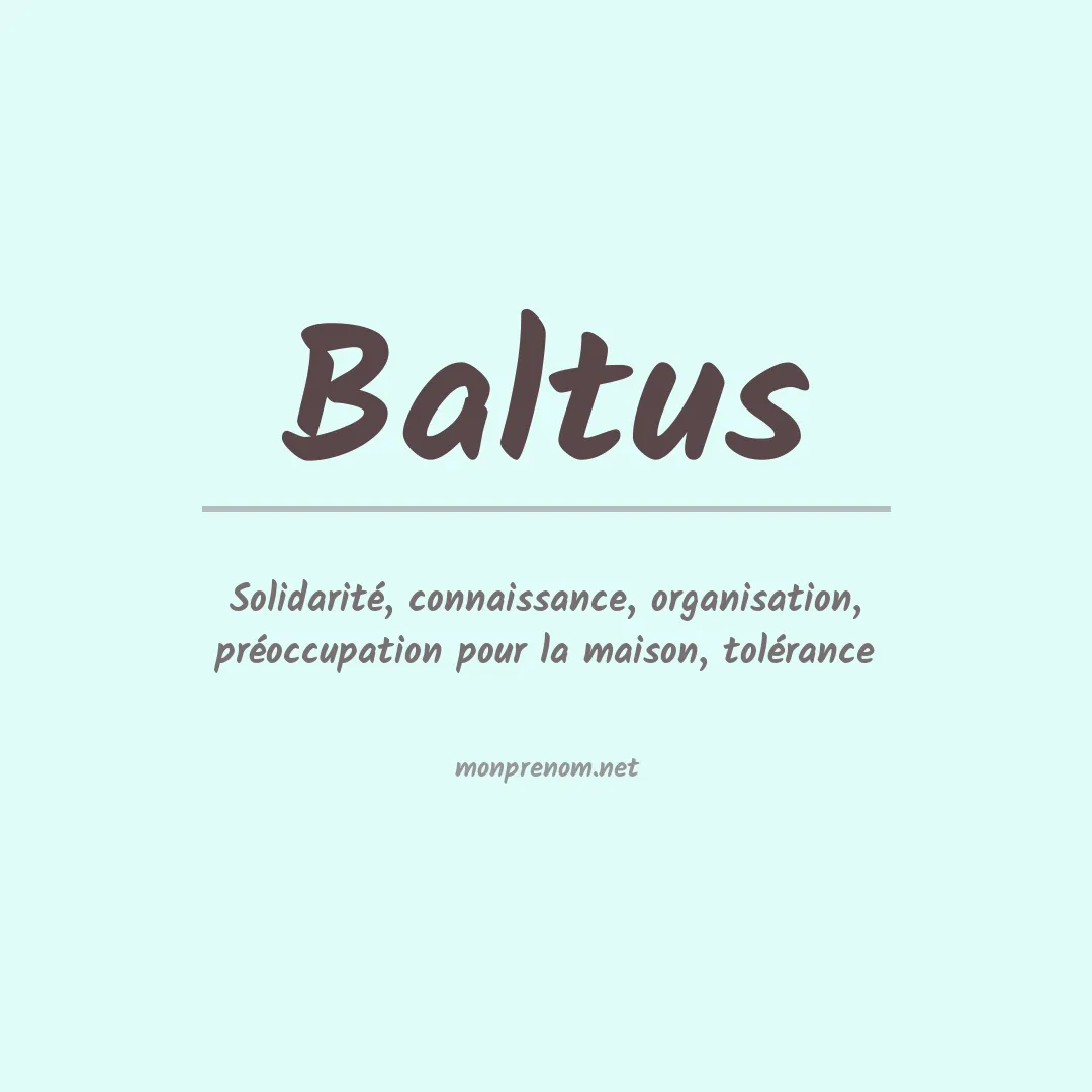 Prénom Baltus