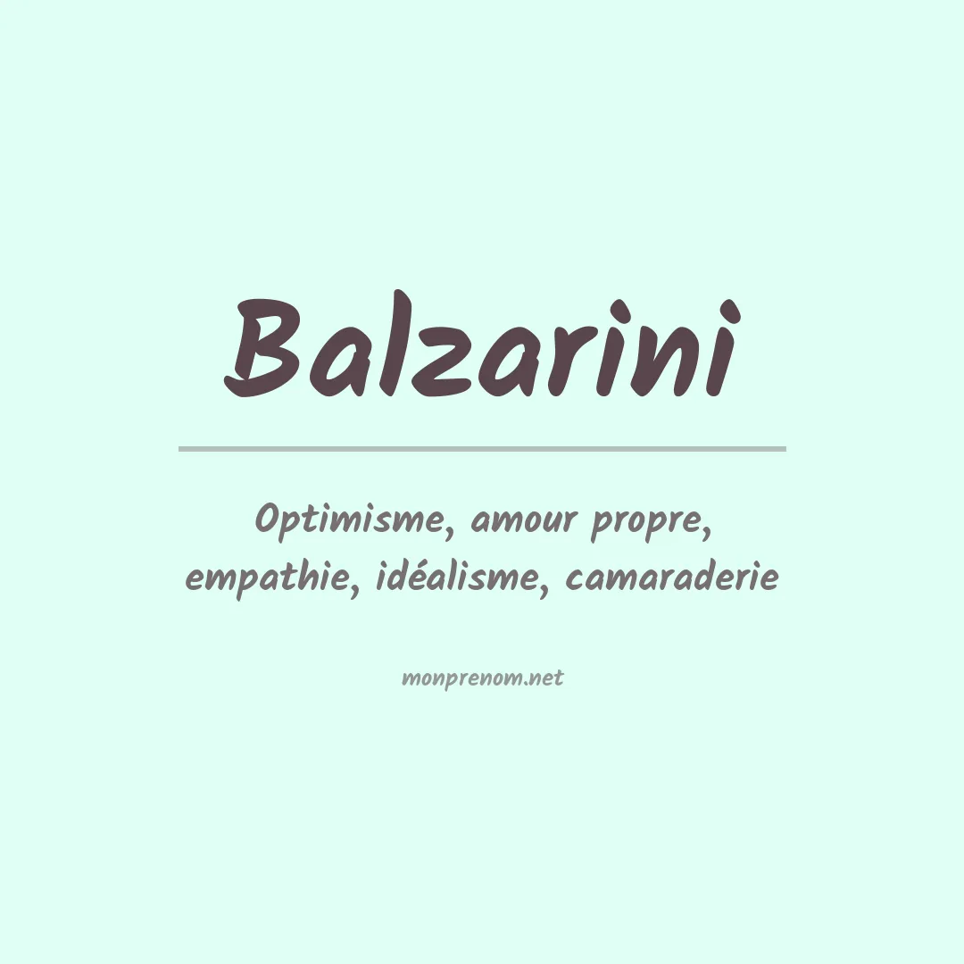 Prénom Balzarini