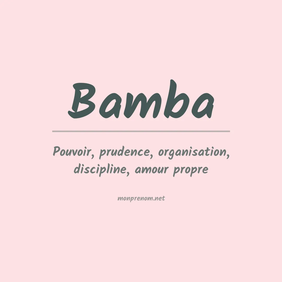 Prénom Bamba