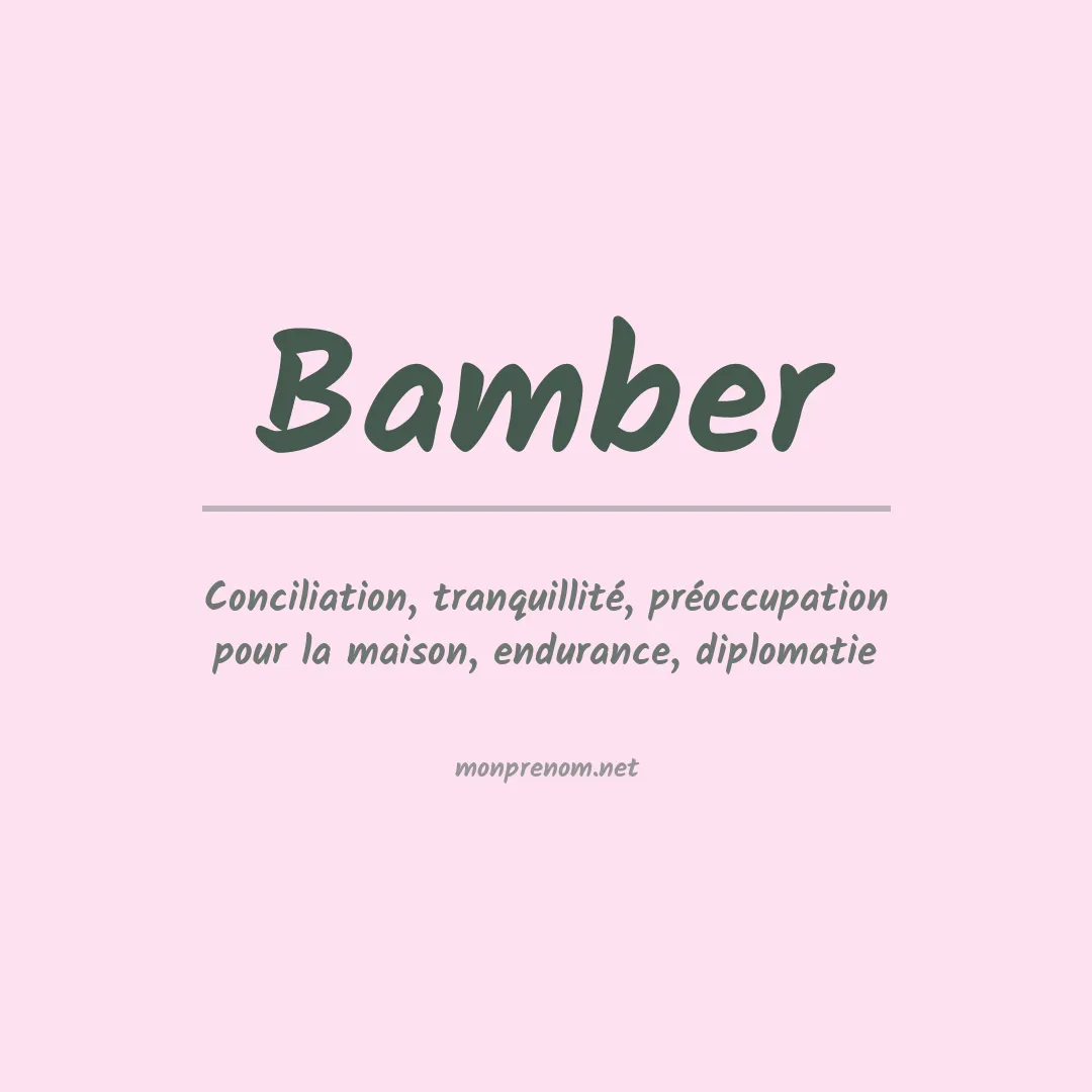 Prénom Bamber