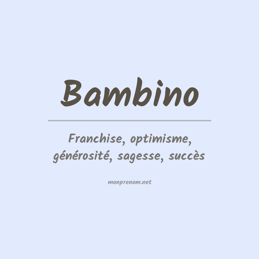 Prénom Bambino