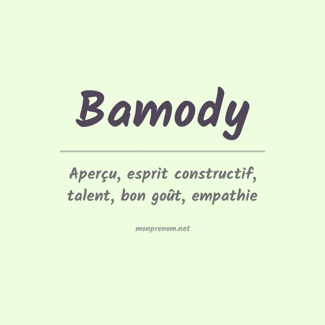 Prénom Bamody
