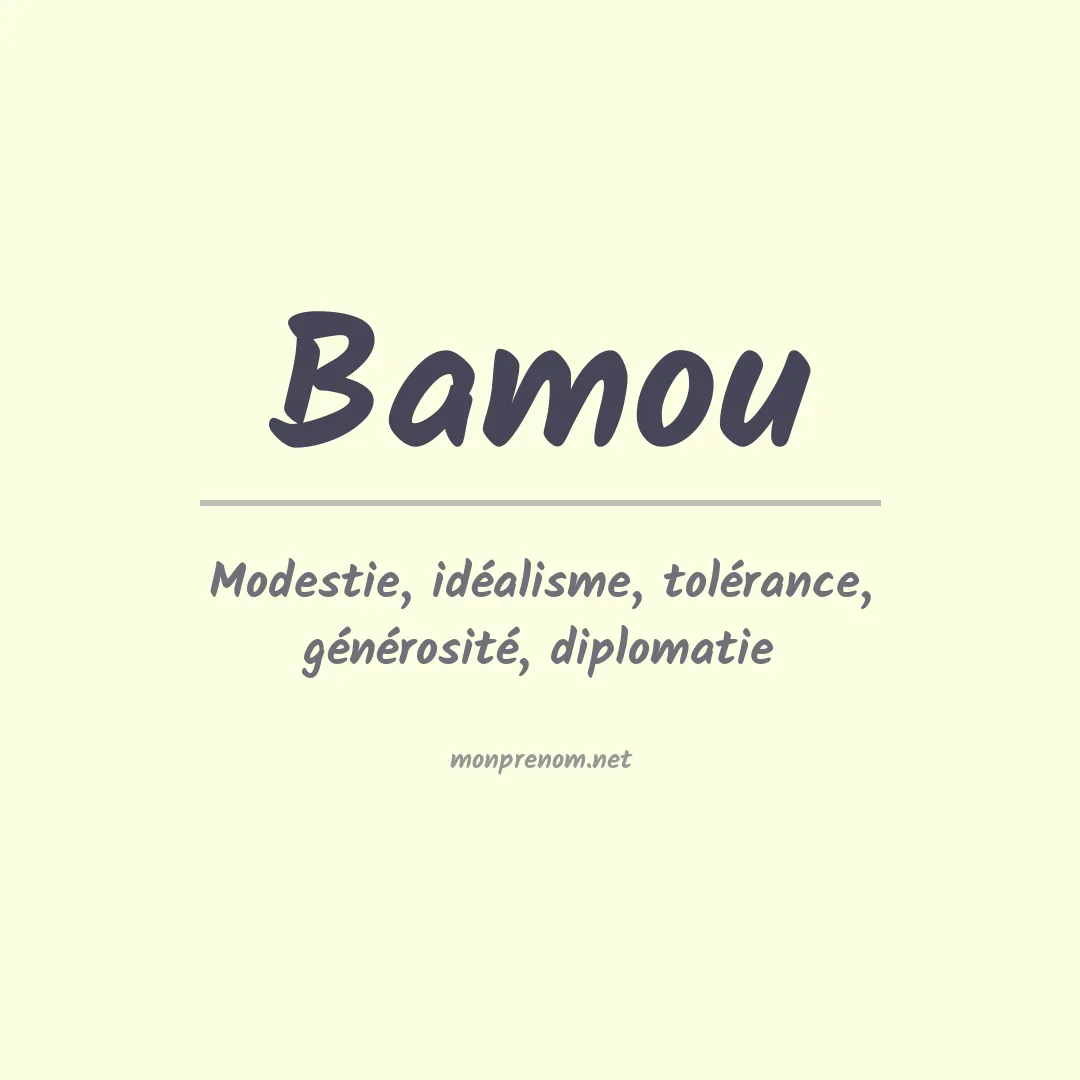 Prénom Bamou