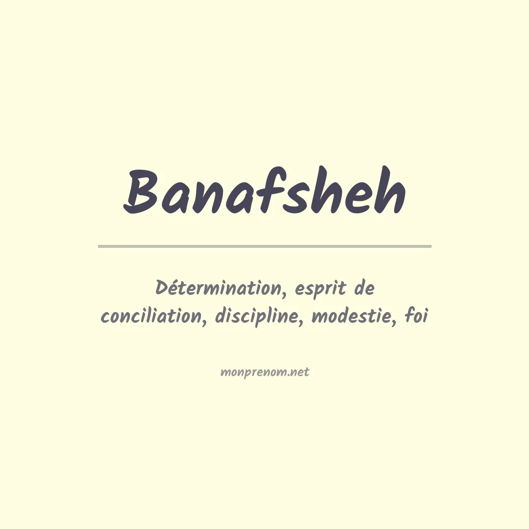 Signification du prénom Banafsheh