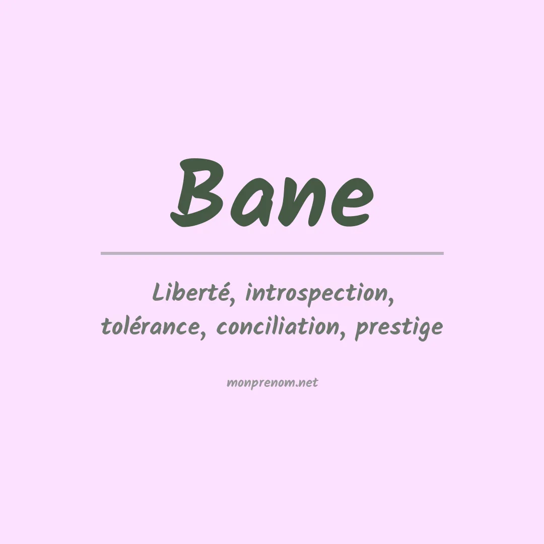 Prénom Bane