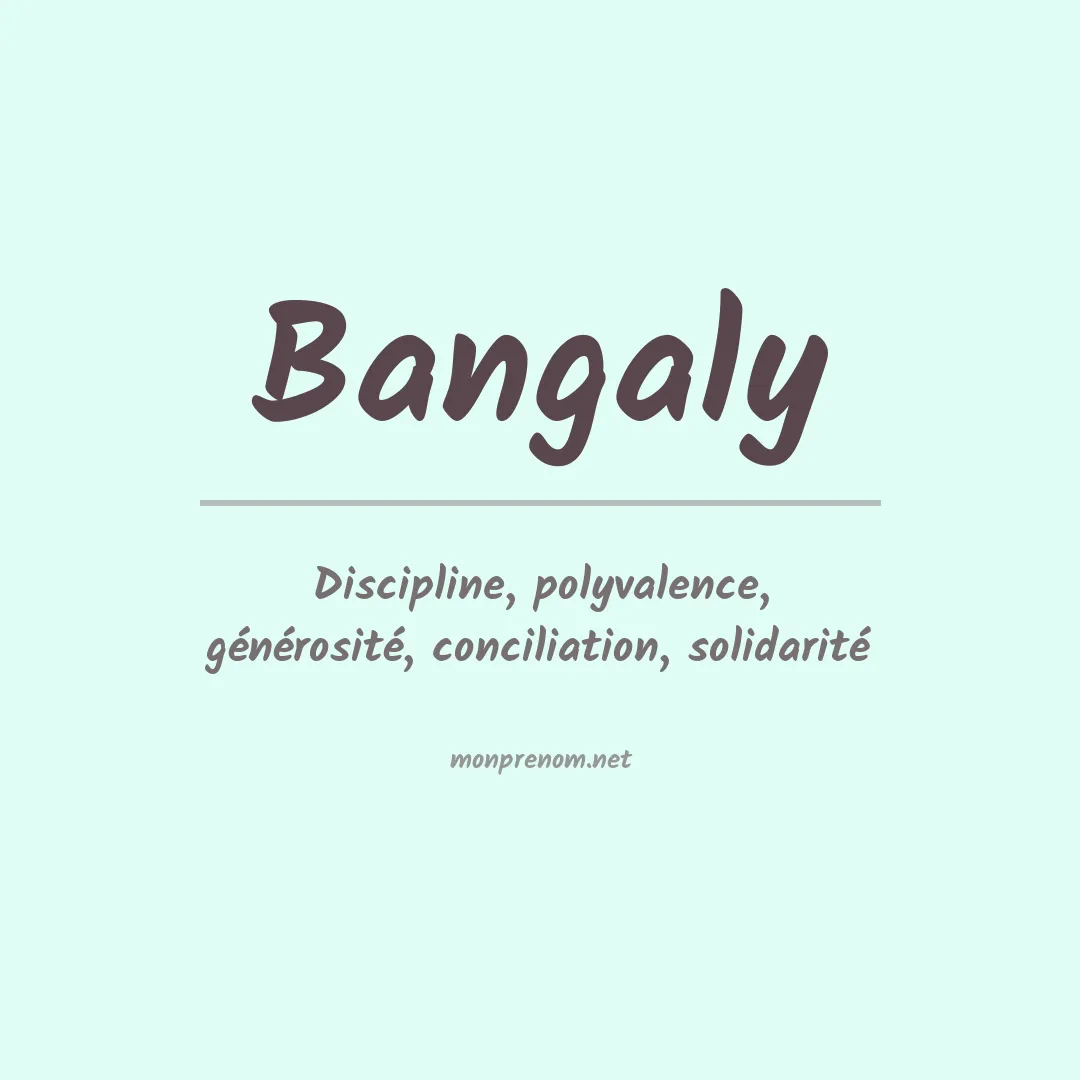 Prénom Bangaly