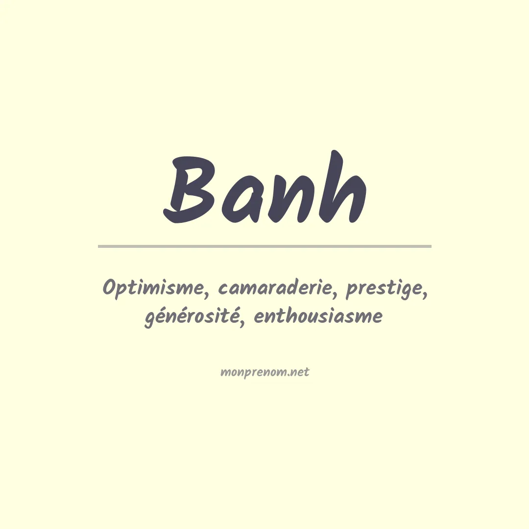 Prénom Banh