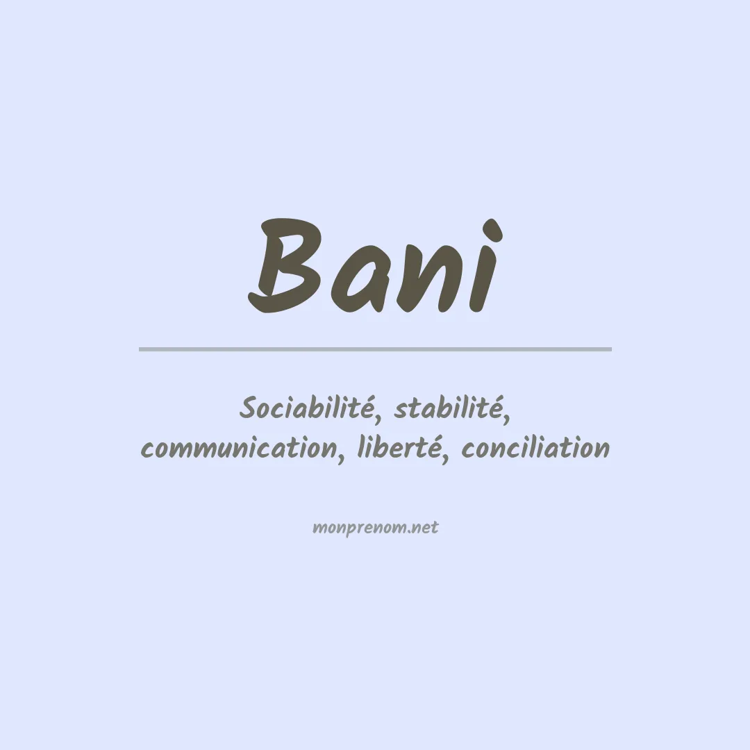 Prénom Bani