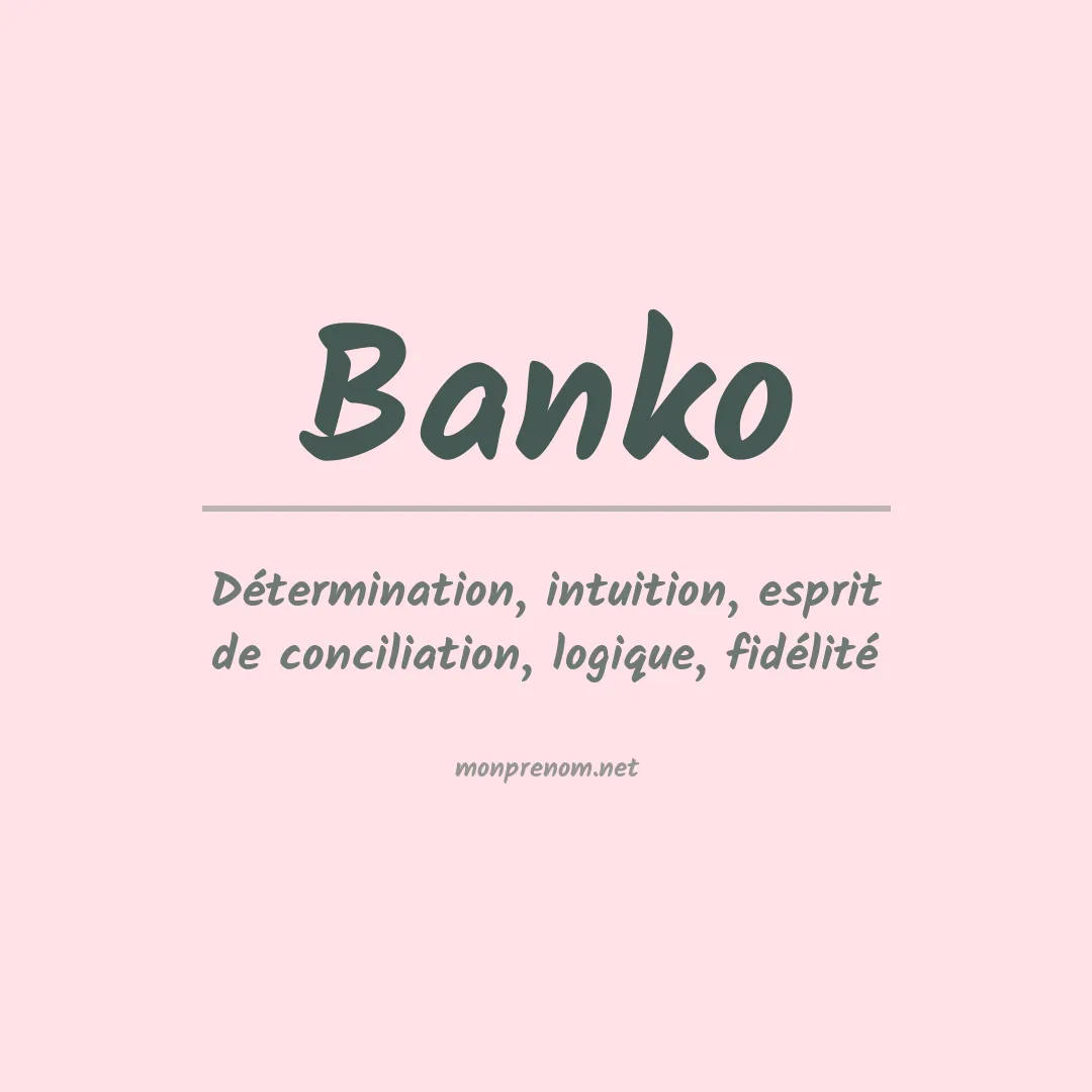 Prénom Banko