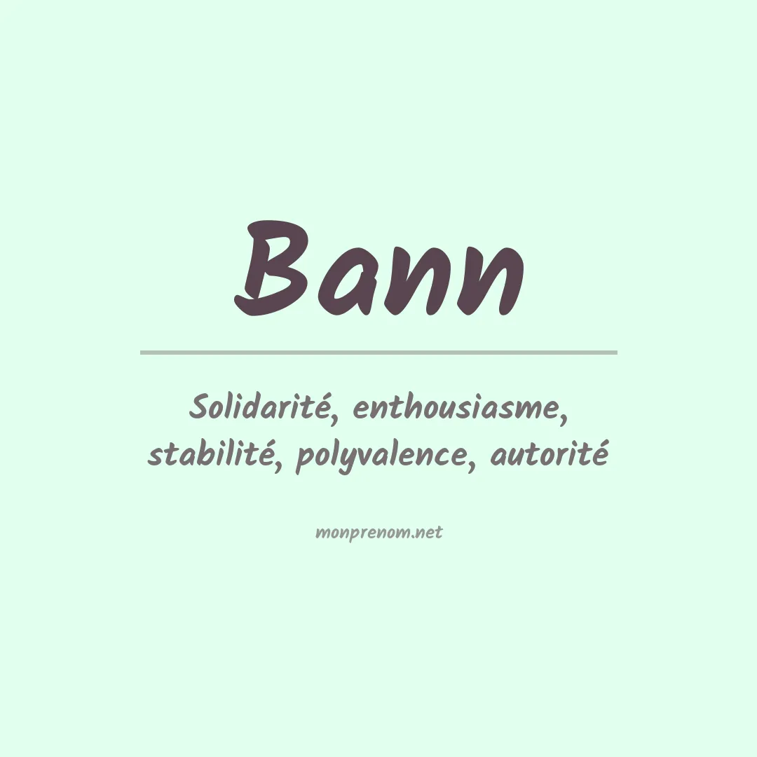 Prénom Bann