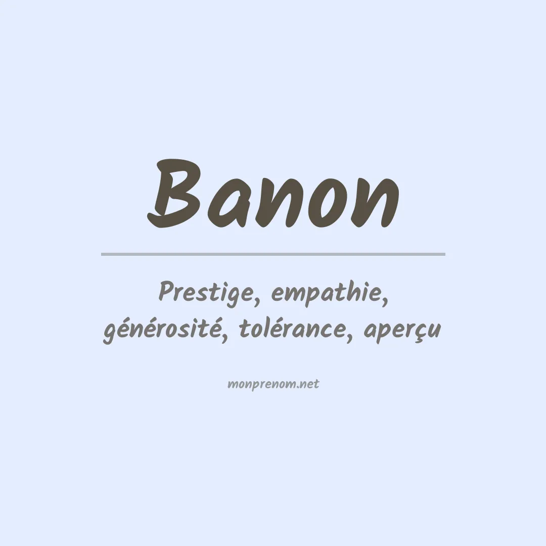 Prénom Banon