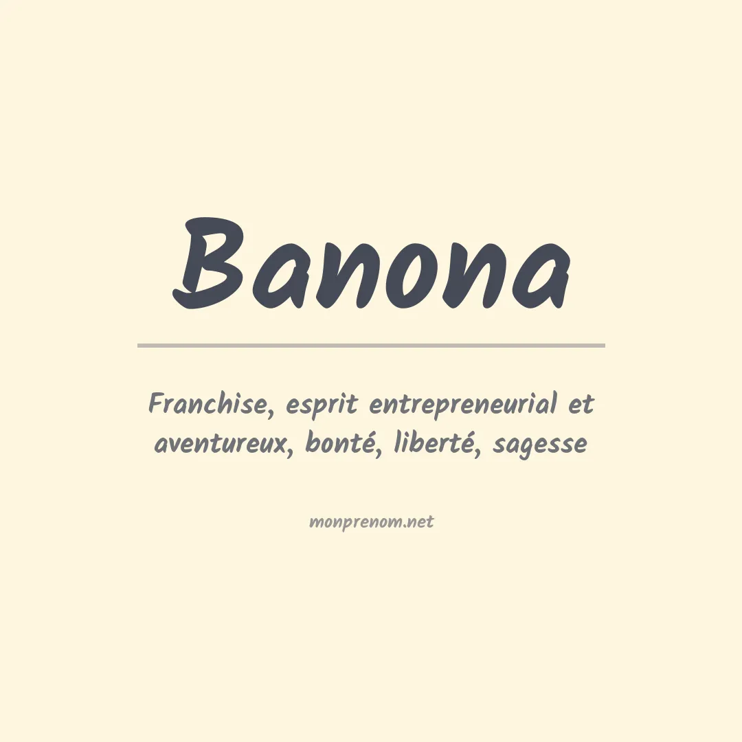 Prénom Banona