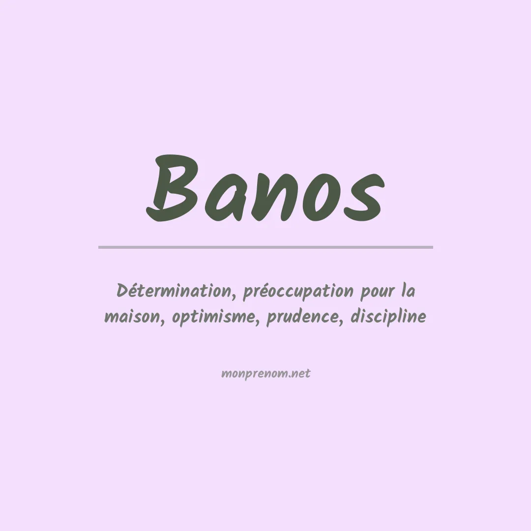 Prénom Banos