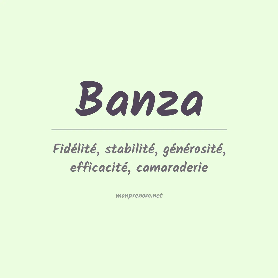 Signification du prénom Banza