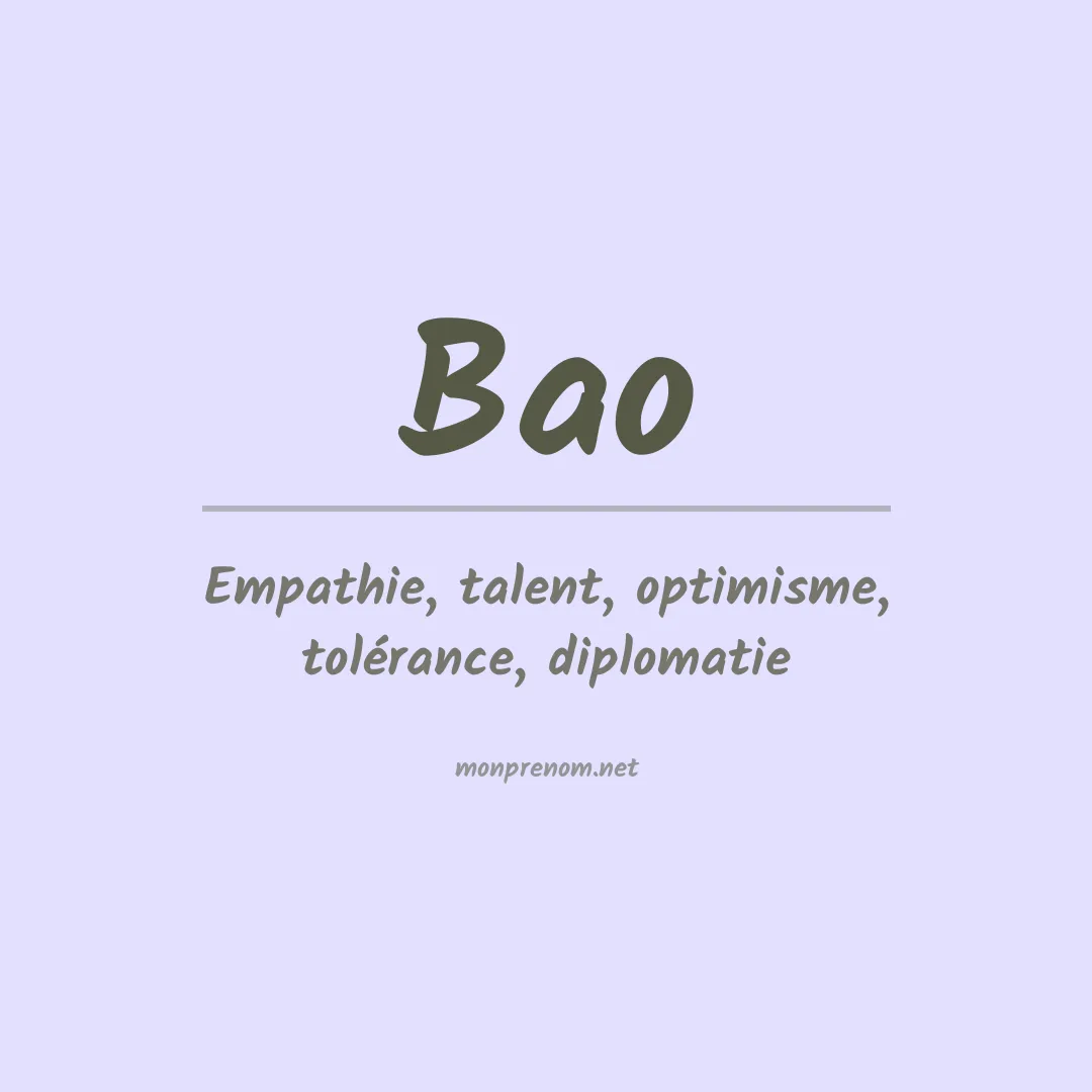 Prénom Bao
