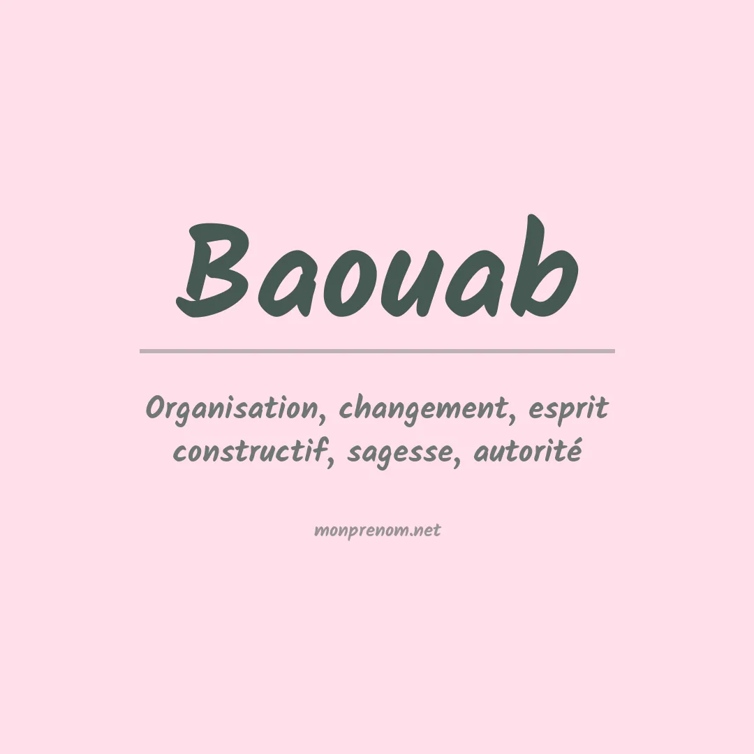 Signification du prénom Baouab