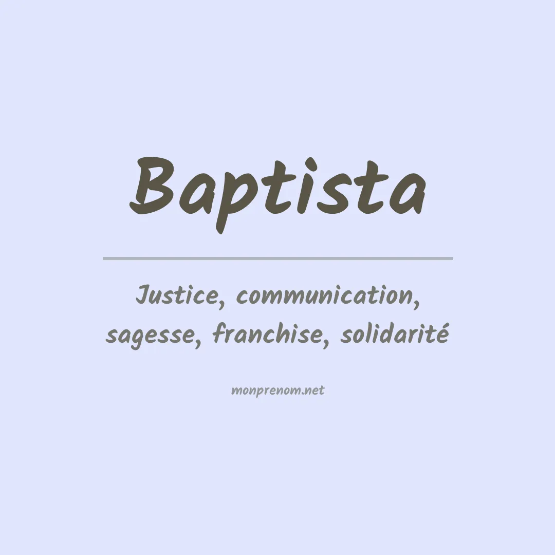 Prénom Baptista