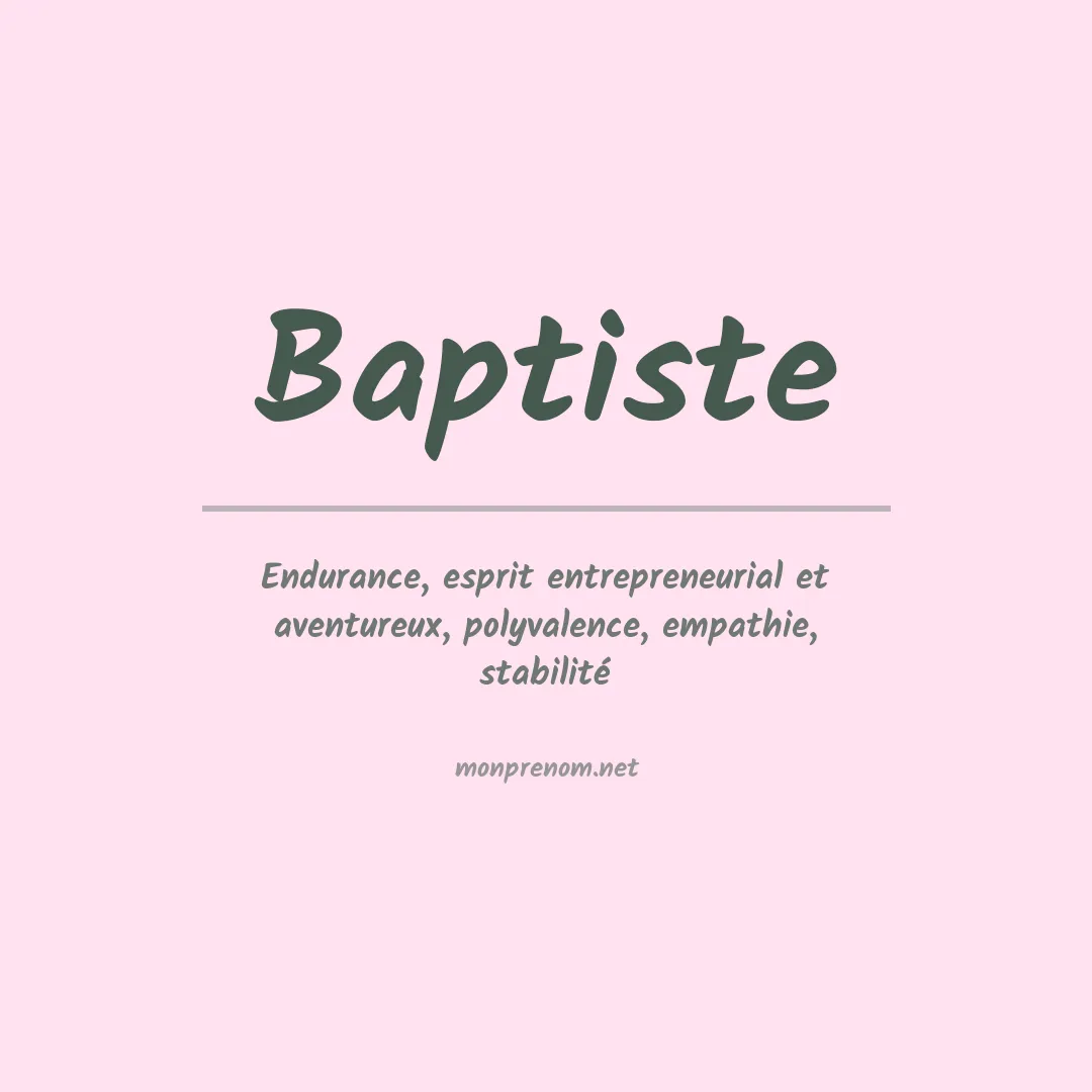 Prénom Baptiste