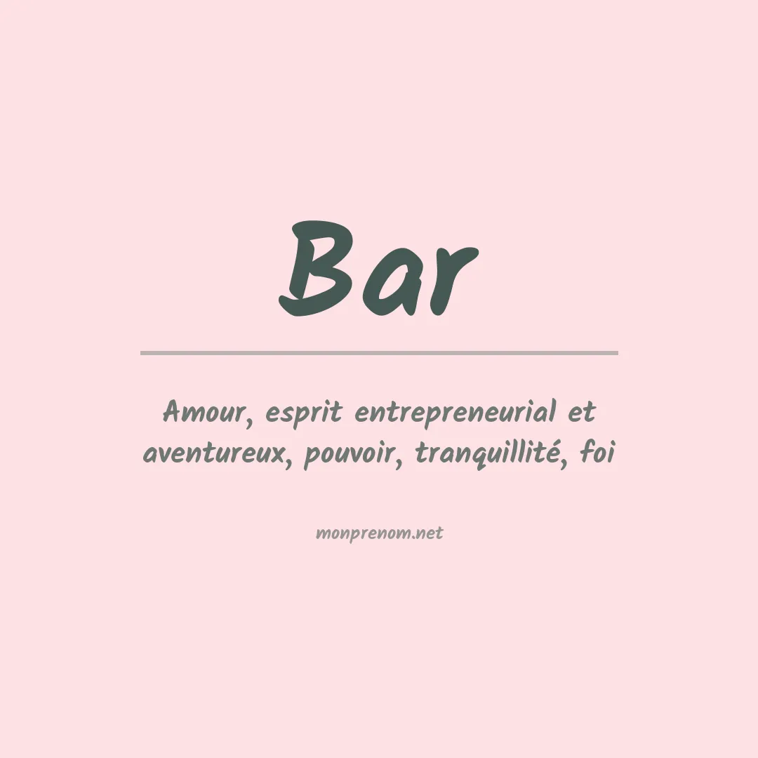 Prénom Bar