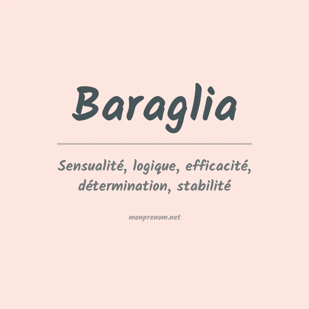 Signification du prénom Baraglia