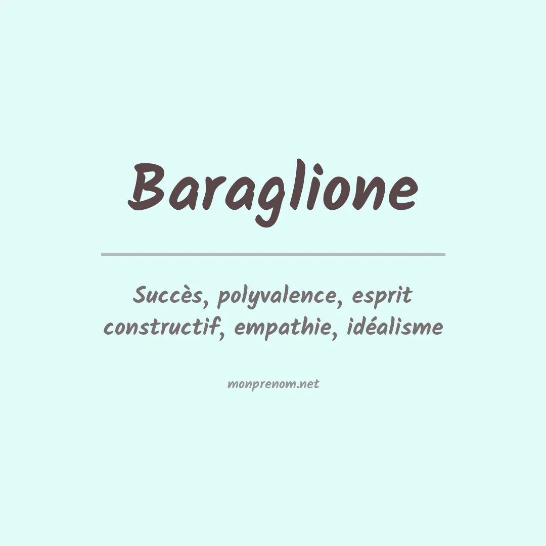 Signification du prénom Baraglione