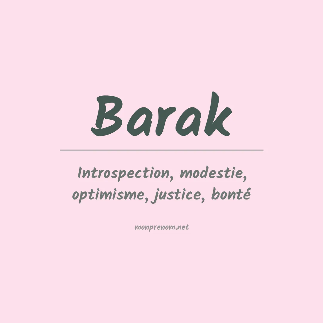 Prénom Barak